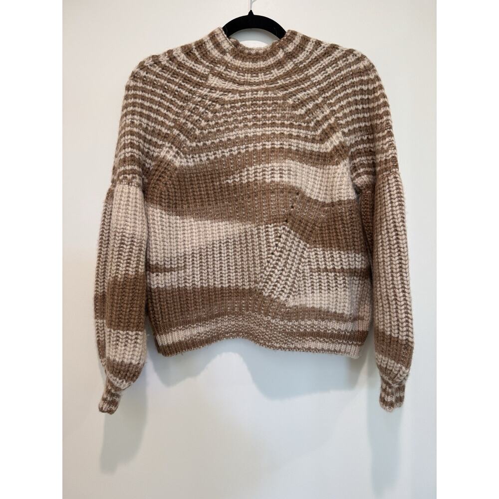 Ulla Johnson Raquel Space Dyed Sweater in Camel & Tan Size XS